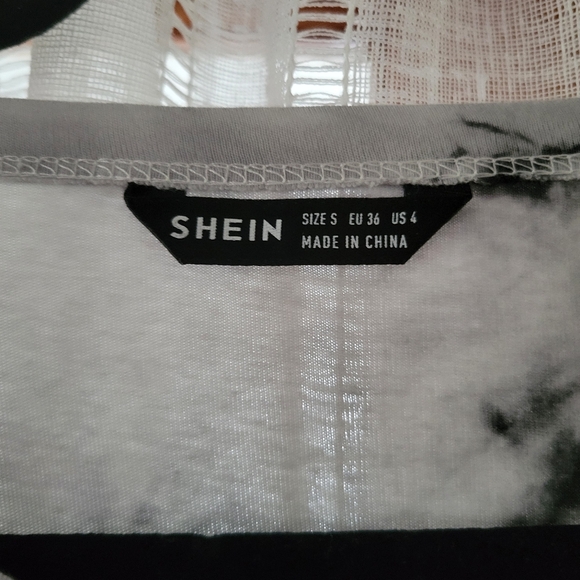 Shein Black & White Tie-Dye Dress - Picture 3 of 3